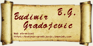 Budimir Gradojević vizit kartica